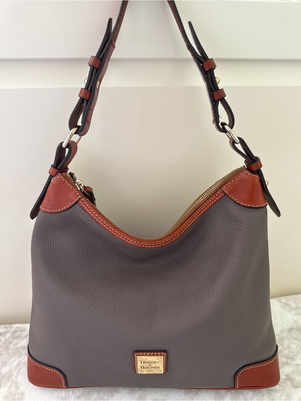 Dooney & Bourke Pebble Grain Hobo Shoulder Bag - Picture 5 of 16